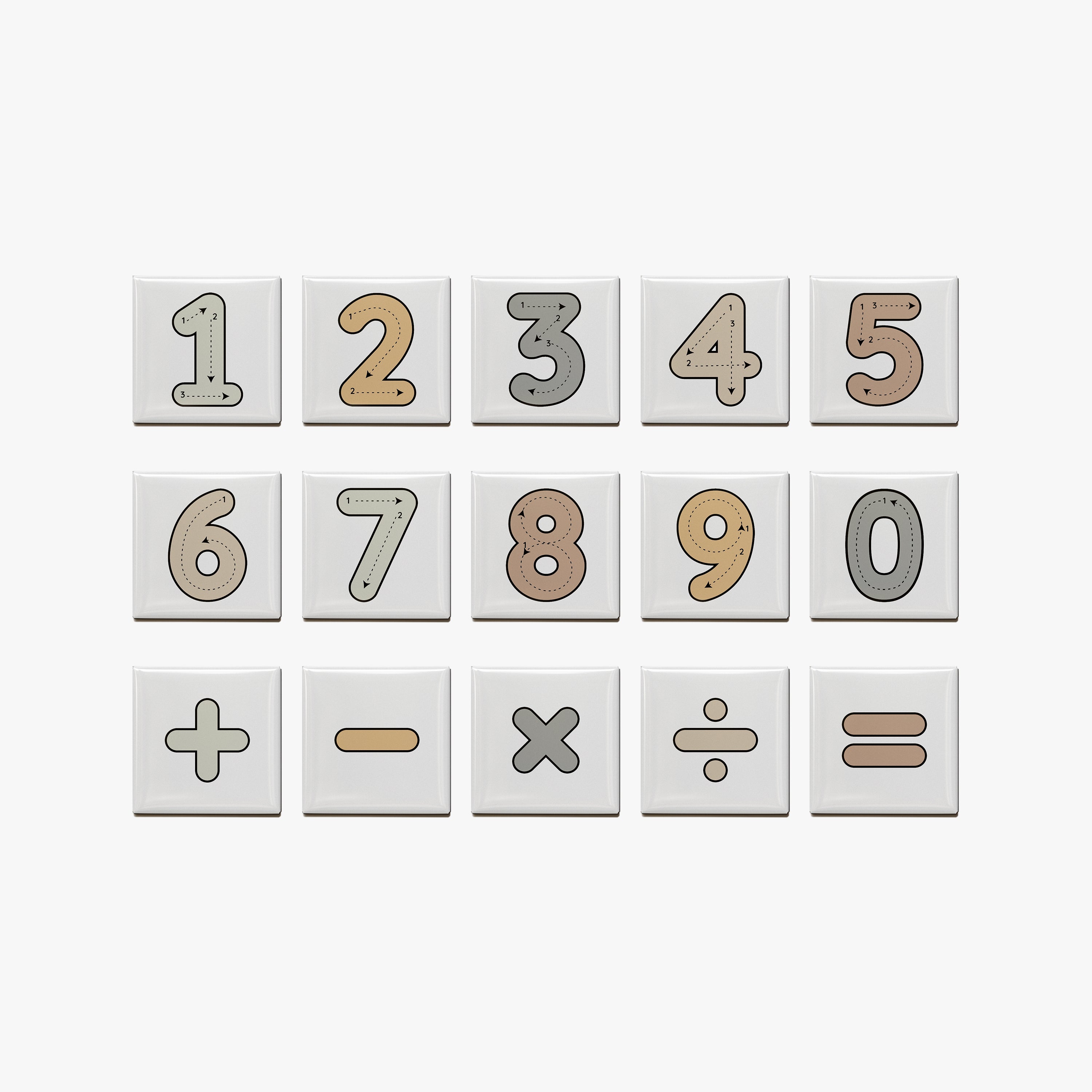 Numbers & Maths Magnets - Set of 15