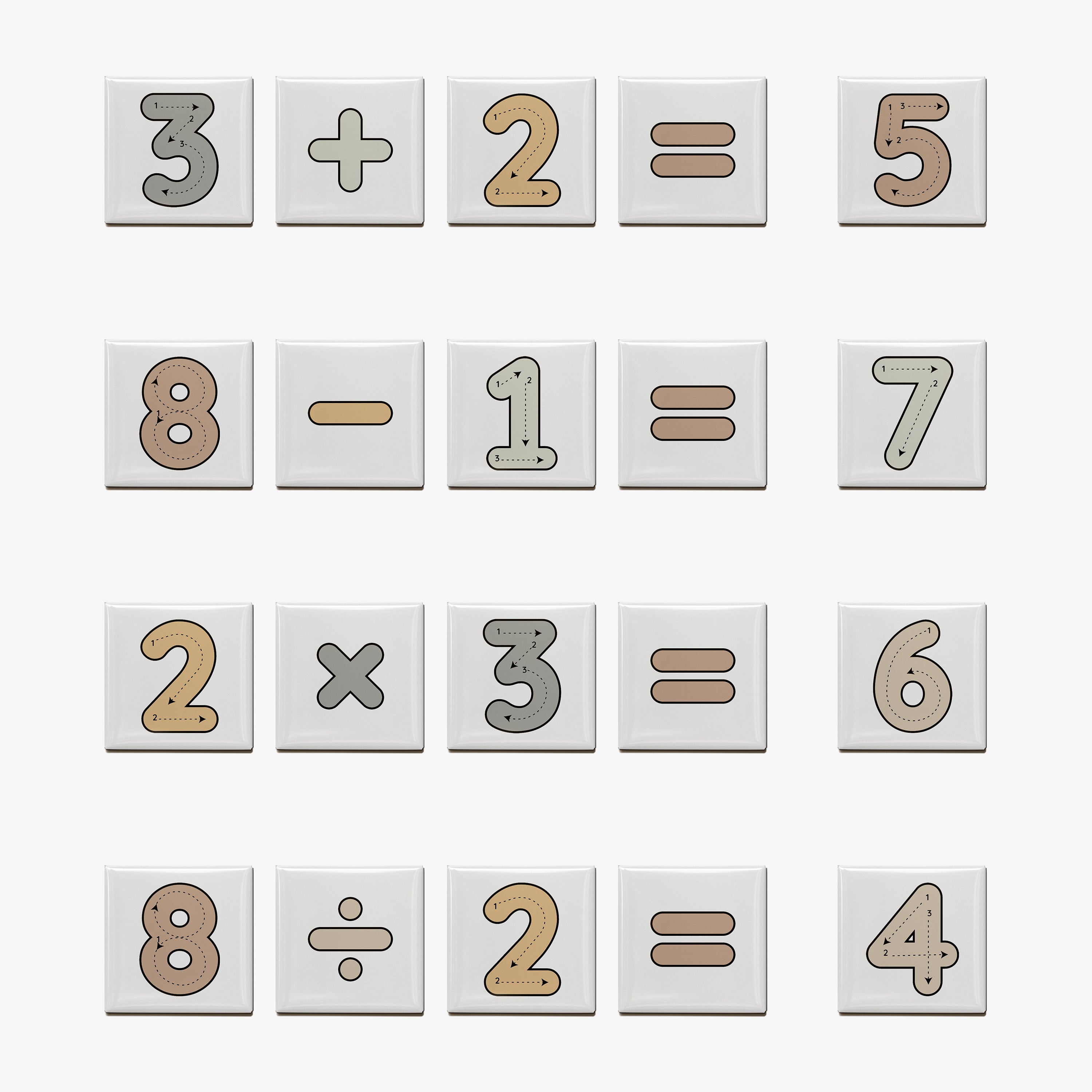 Numbers & Maths Magnets - Set of 15