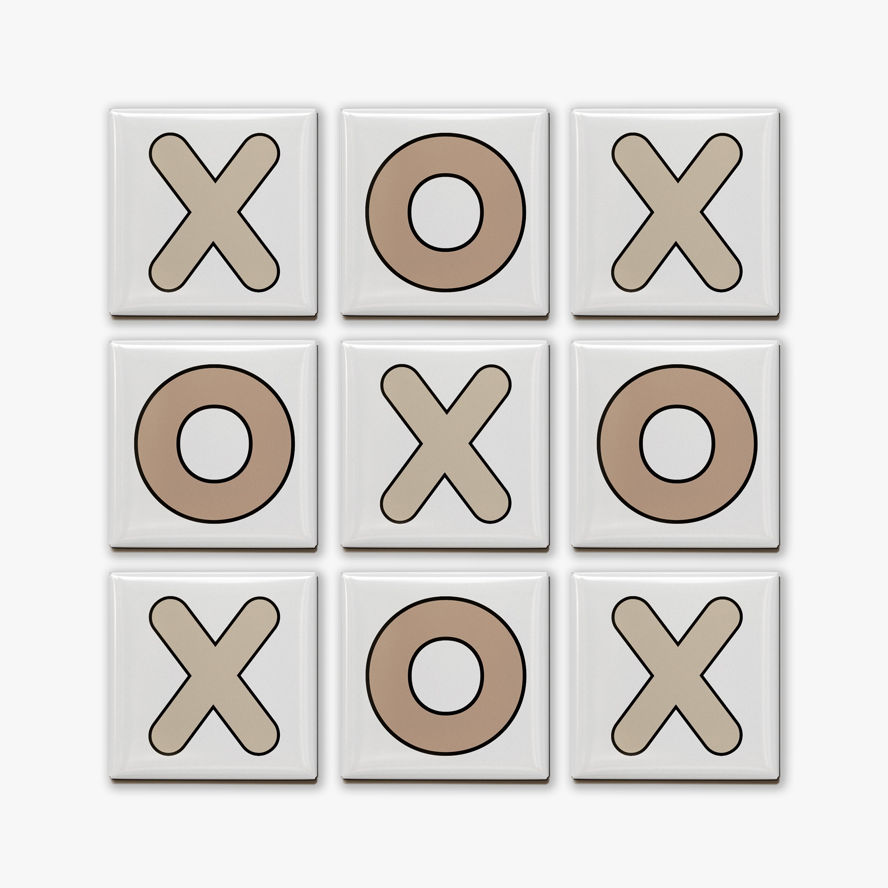 Tic Tac Toe Magnet Set - Set of 9